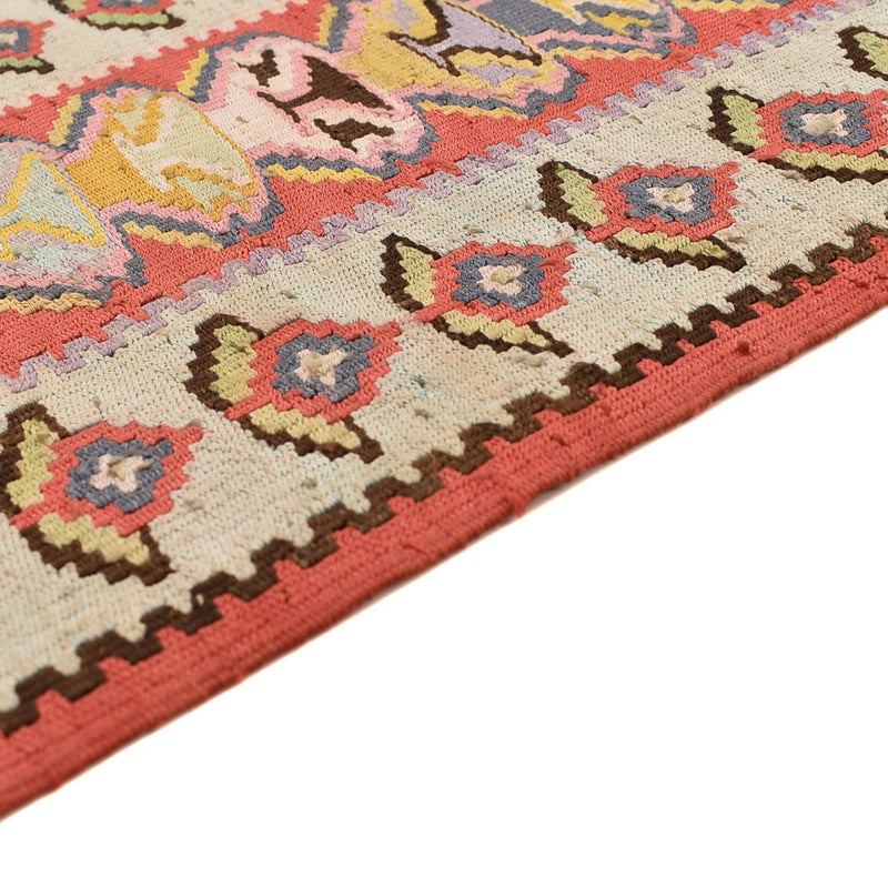 Kelim Seide Teppich 160x258cm - hellrot
