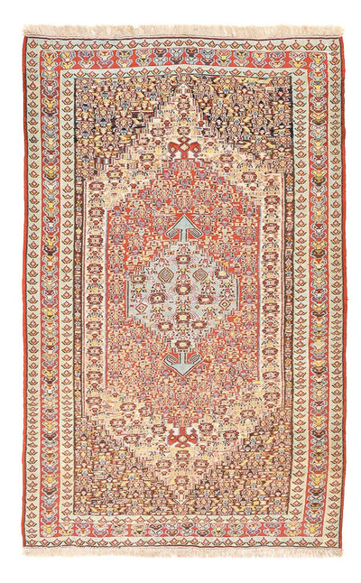 Kelim Seide Teppich 155x255cm - hellrot