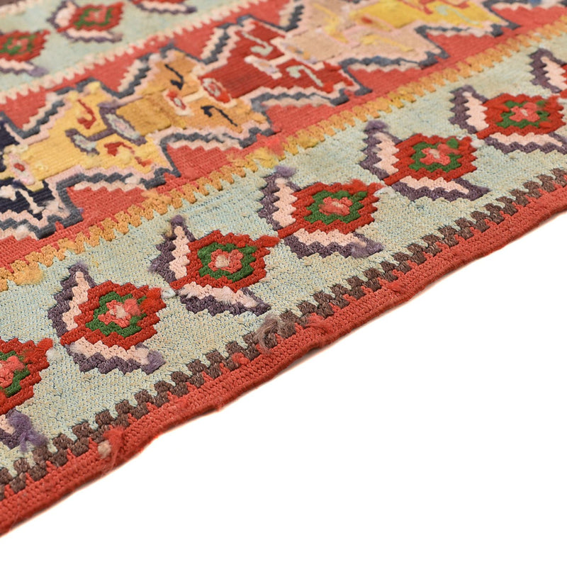 Kelim Seide Teppich 158x260cm - hellrot
