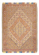 Kelim Seide Teppich 140x200cm - caramel
