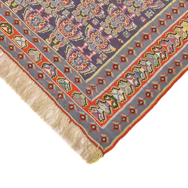 Kelim Seide Teppich 154x260cm - rot