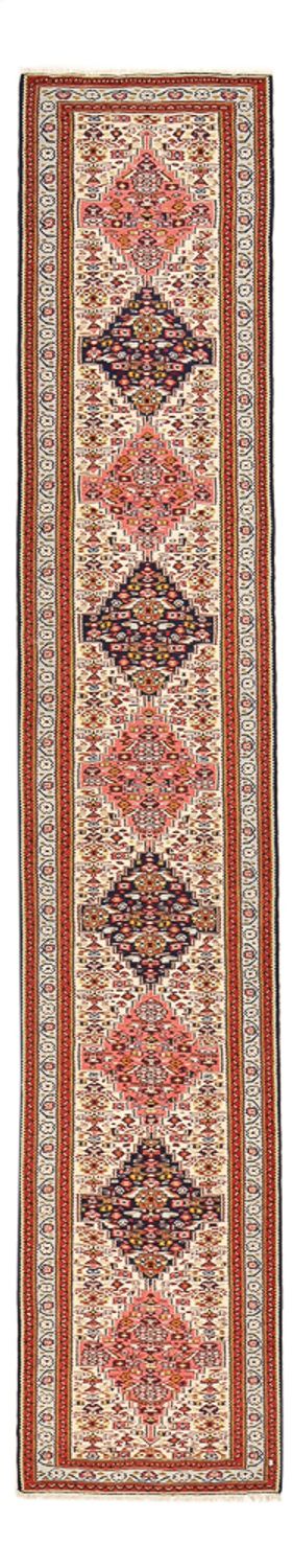 Kelim Seide Teppich 81x437cm - beige