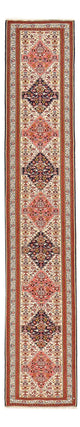 Kelim Seide Teppich 81x437cm - beige