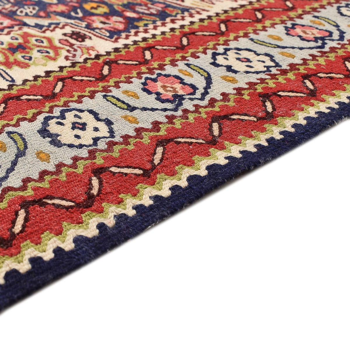 Kelim Seide Teppich 81x437cm - beige