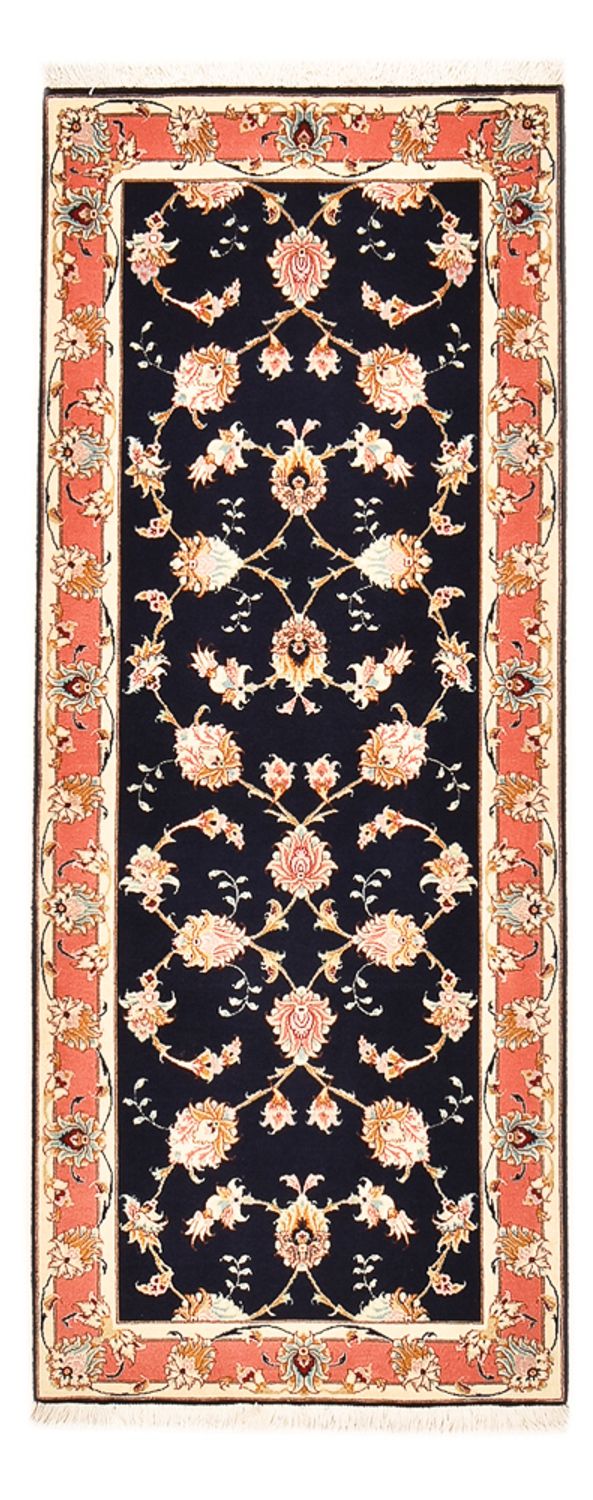 Täbriz - 50 Raj Teppich 74x189cm - Perserteppich - dunkelblau