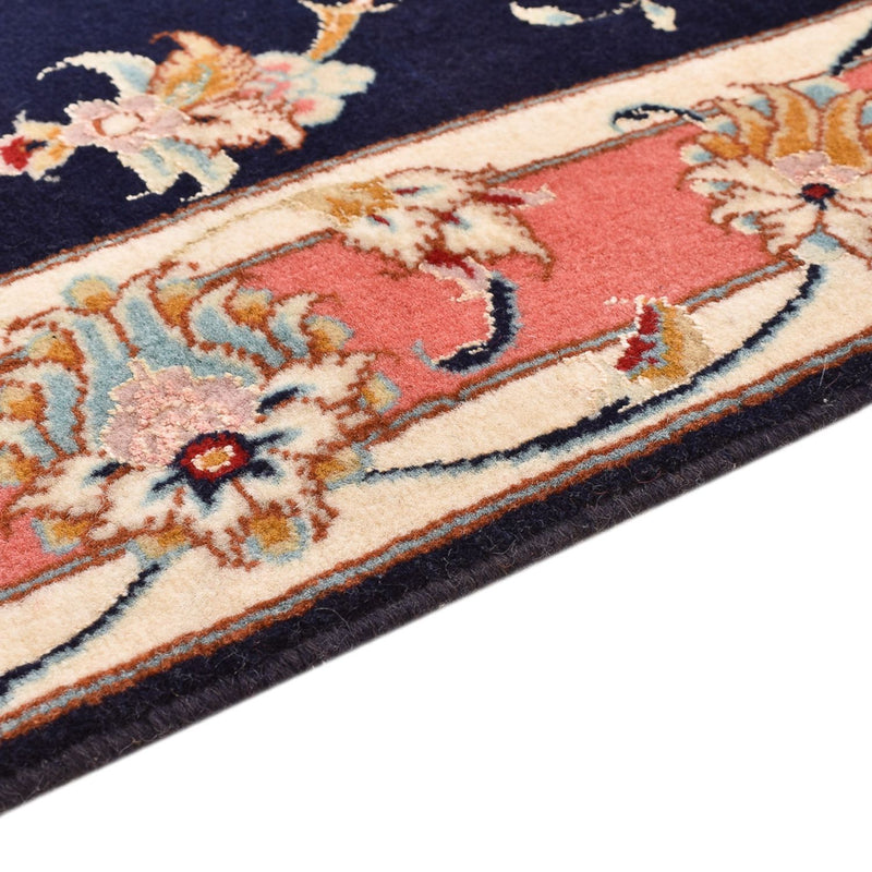 Täbriz - 50 Raj Teppich 74x189cm - Perserteppich - dunkelblau
