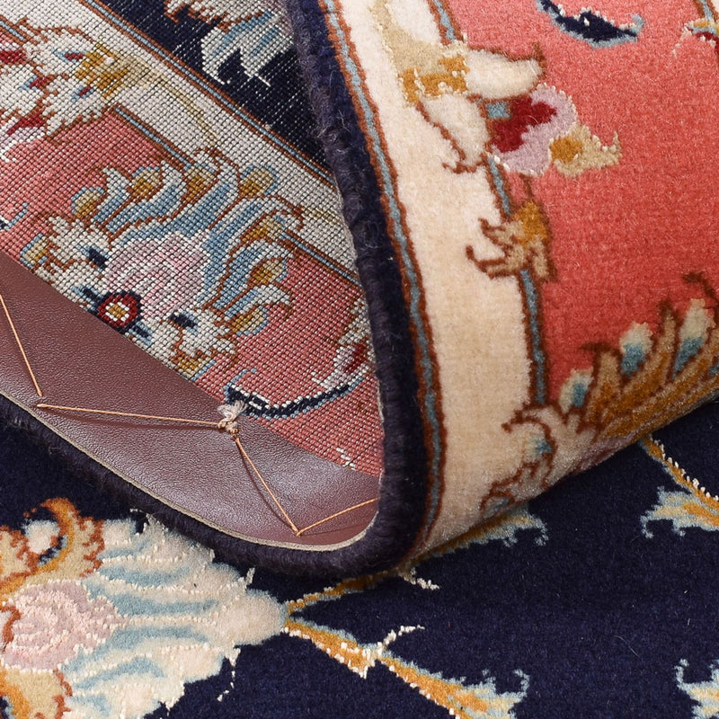 Täbriz - 50 Raj Teppich 74x189cm - Perserteppich - dunkelblau