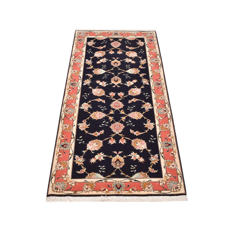Täbriz - 50 Raj Teppich 74x189cm - Perserteppich - dunkelblau