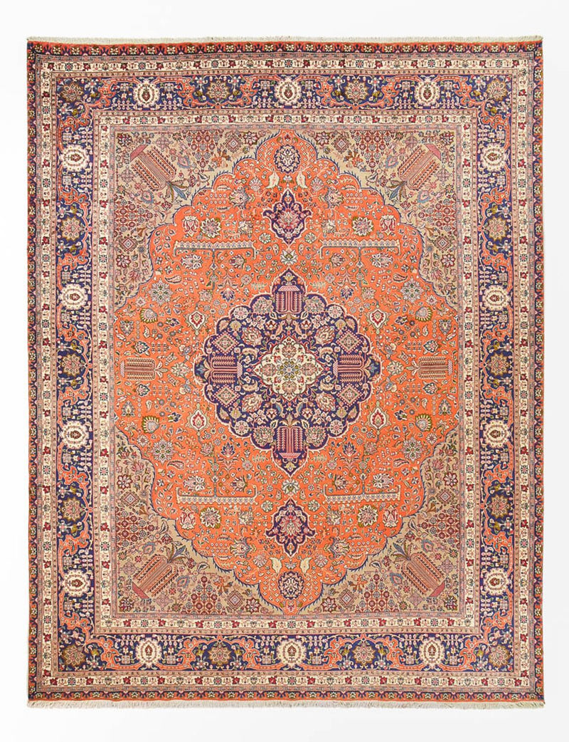 Täbriz - 40 Raj Teppich 300x397cm - Perserteppich - orange