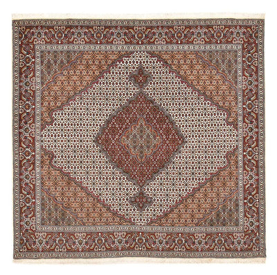 Täbriz - 40 Raj Teppich 202x204cm - Perserteppich - hellbraun