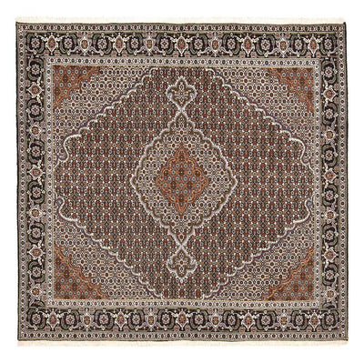 Täbriz - 40 Raj Teppich 200x200cm - Perserteppich - braun