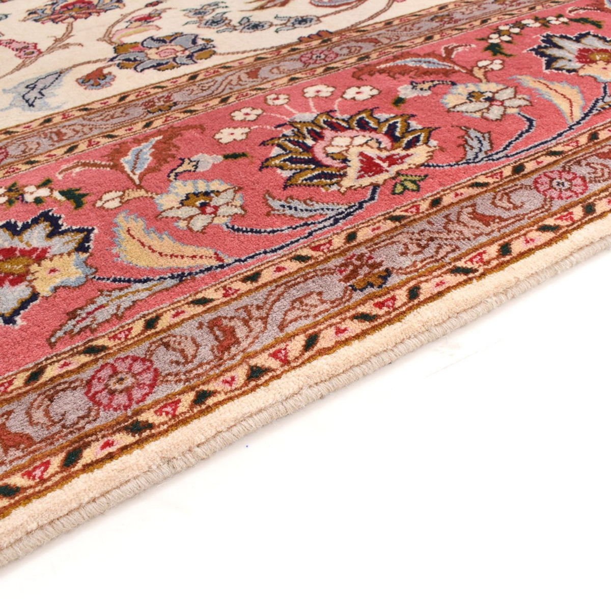 Täbriz - 40 Raj Teppich 246x325cm - Perserteppich - creme