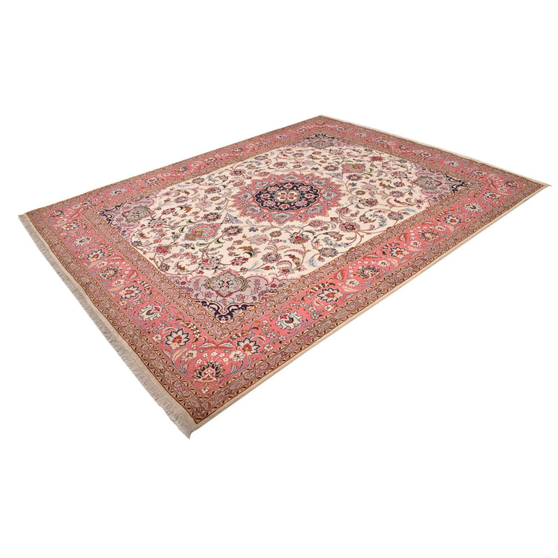 Täbriz - 40 Raj Teppich 246x325cm - Perserteppich - creme