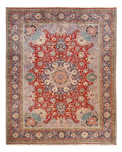 Täbriz - 40 Raj Teppich 300x376cm - Perserteppich - rot