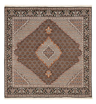 Täbriz - 40 Raj Teppich 200x207cm - Perserteppich - braun