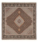 Täbriz - 40 Raj Teppich 200x207cm - Perserteppich - braun