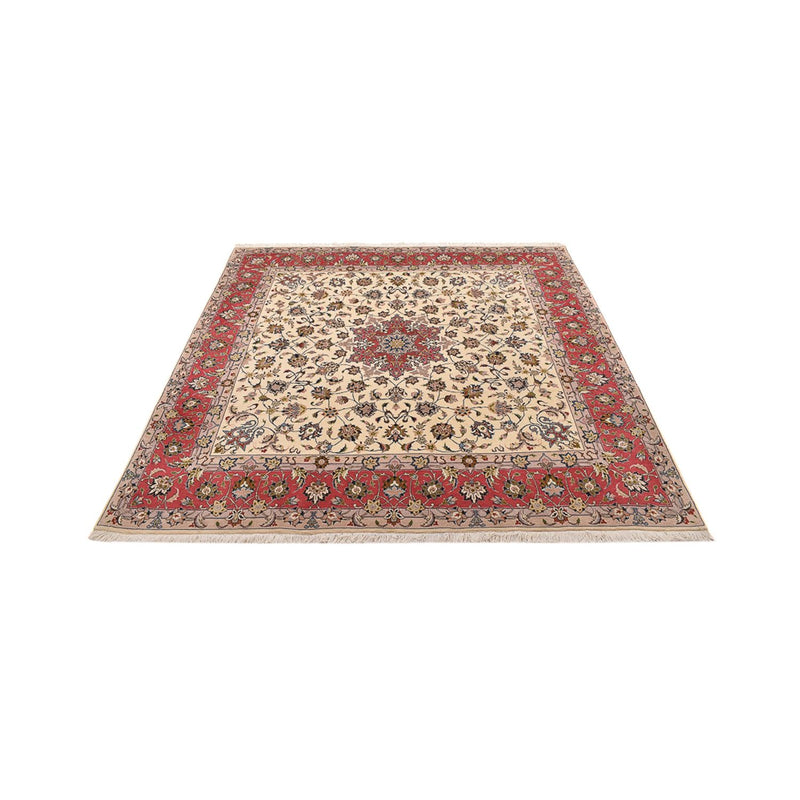 Täbriz - 50 Raj Teppich 201x202cm - Perserteppich - beige
