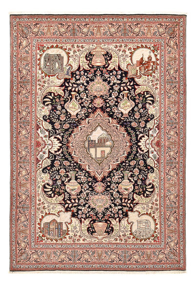 Täbriz - 50 Raj Teppich 202x302cm - Perserteppich - mehrfarbig