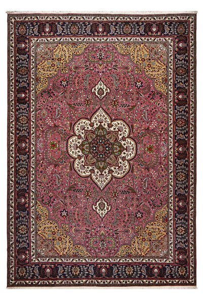 Täbriz - 40 Raj Teppich 210x303cm - Perserteppich - hellrot