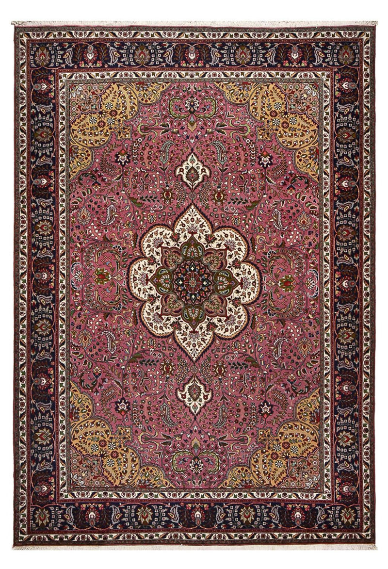 Täbriz - 40 Raj Teppich 210x303cm - Perserteppich - hellrot