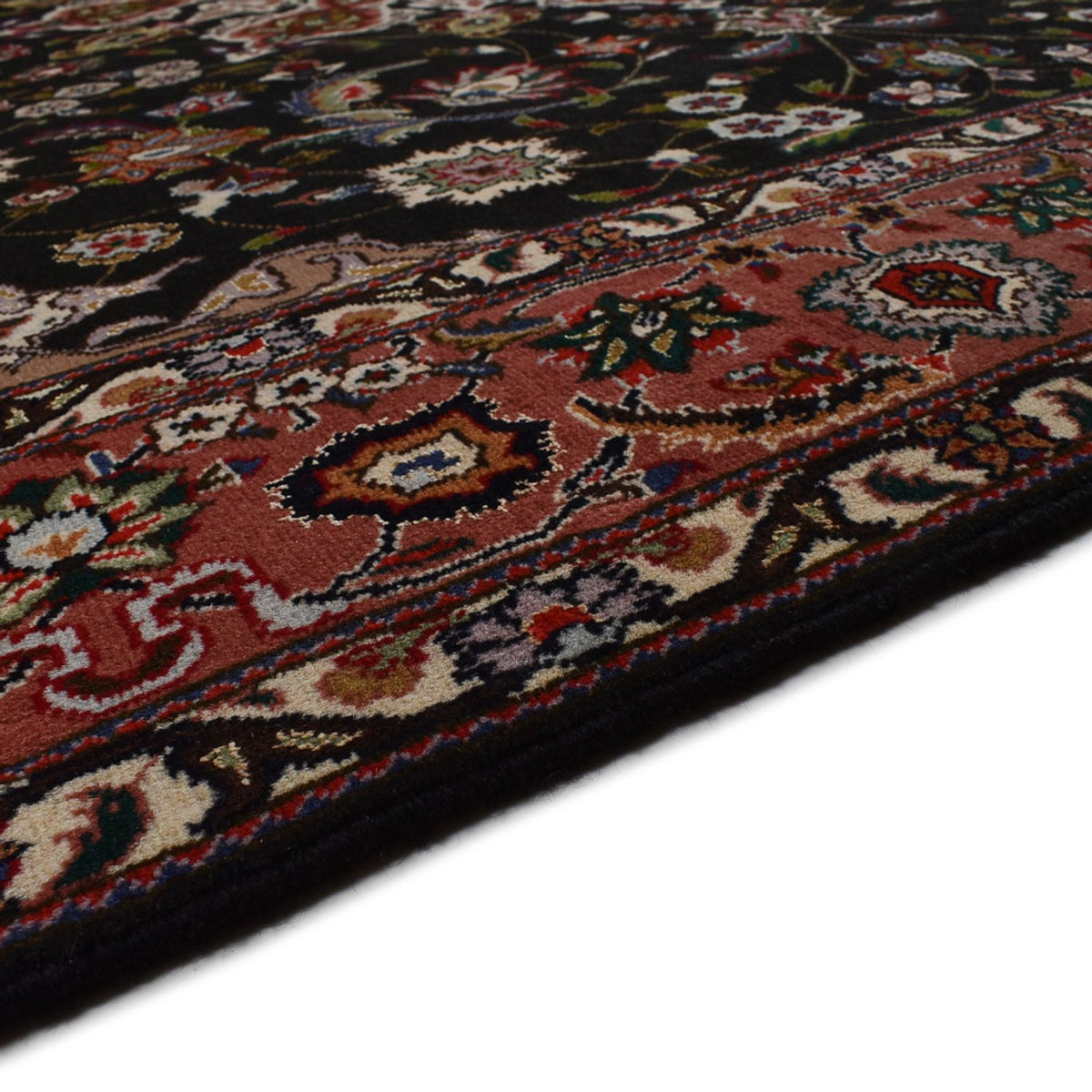 Täbriz - 40 Raj Teppich 197x316cm - Perserteppich - dunkelblau