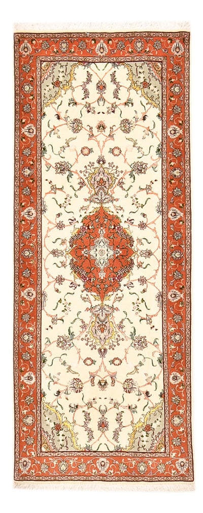 Täbriz - 50 Raj Teppich 80x206cm - Perserteppich - mehrfarbig