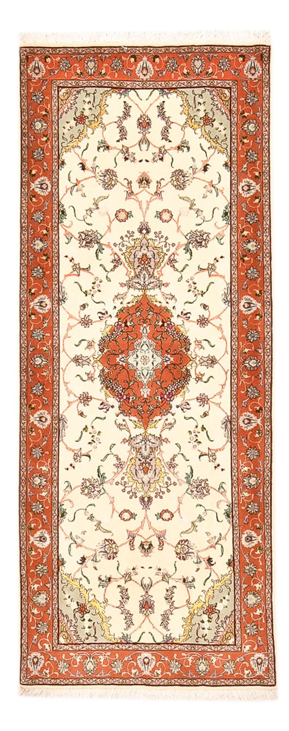 Täbriz - 50 Raj Teppich 80x206cm - Perserteppich - mehrfarbig