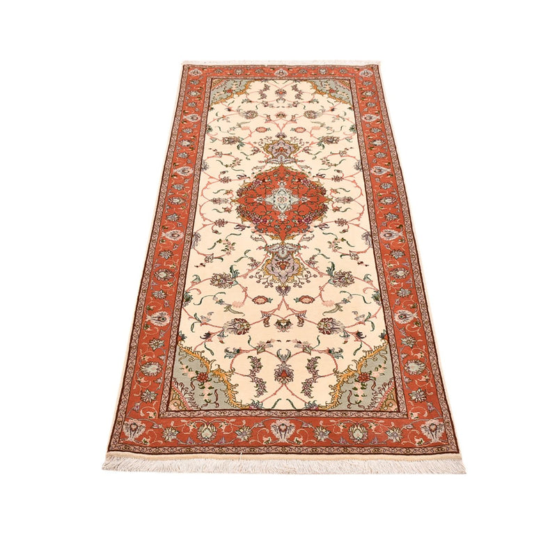 Täbriz - 50 Raj Teppich 80x206cm - Perserteppich - mehrfarbig