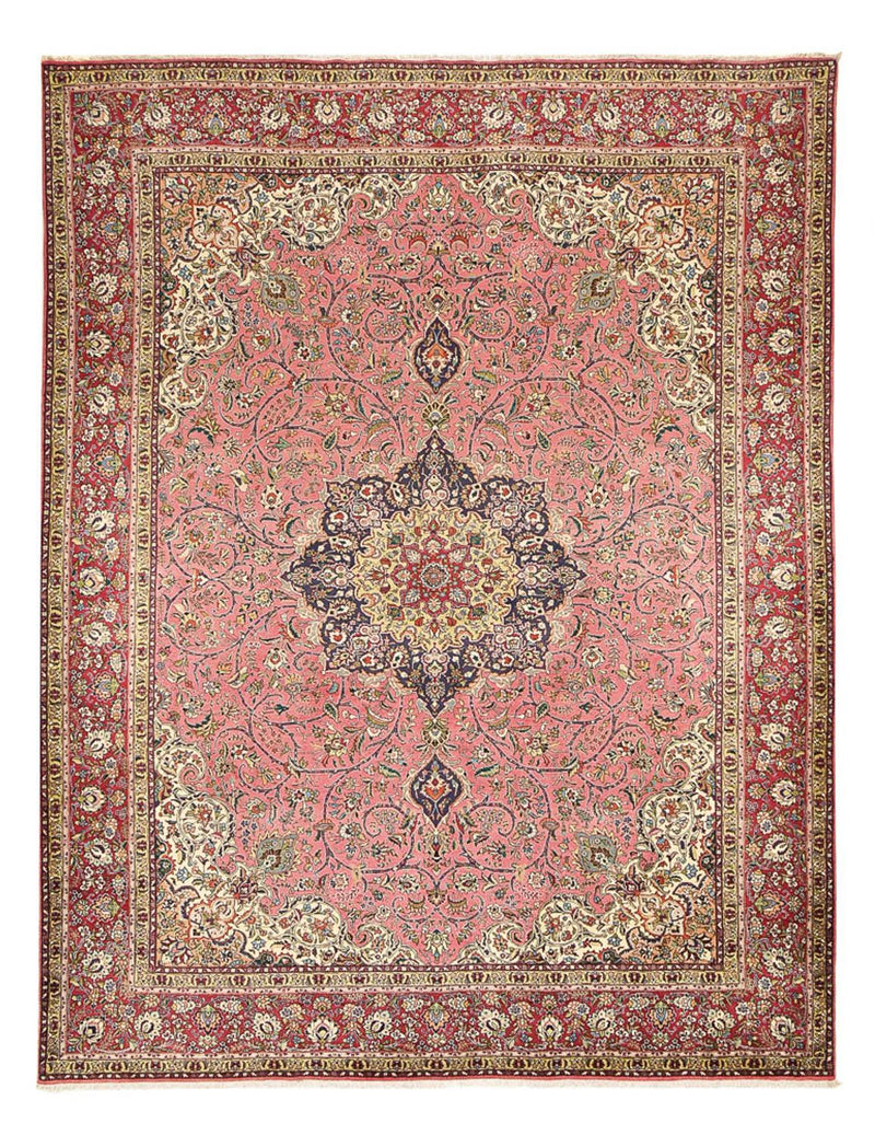 Täbriz - 40 Raj Teppich 302x394cm - Perserteppich - lachs