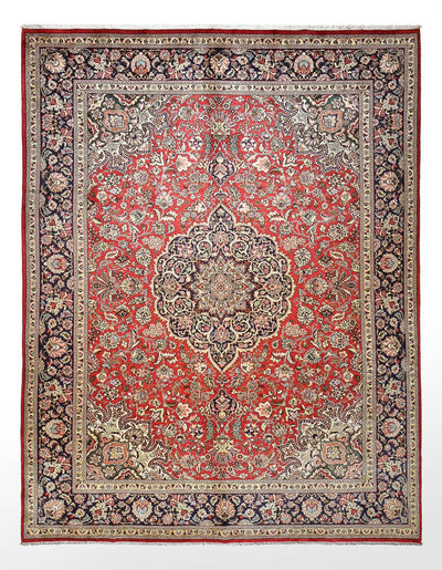 Täbriz - 40 Raj Teppich 302x396cm - Perserteppich - rot