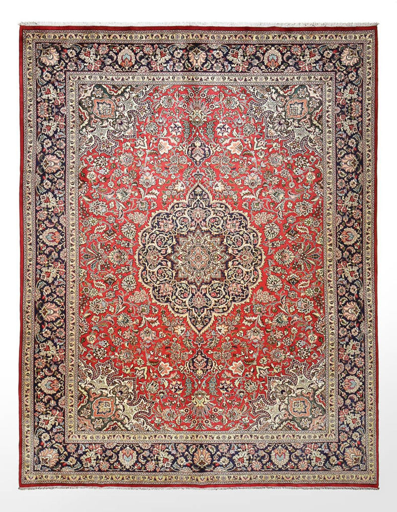 Täbriz - 40 Raj Teppich 302x396cm - Perserteppich - rot