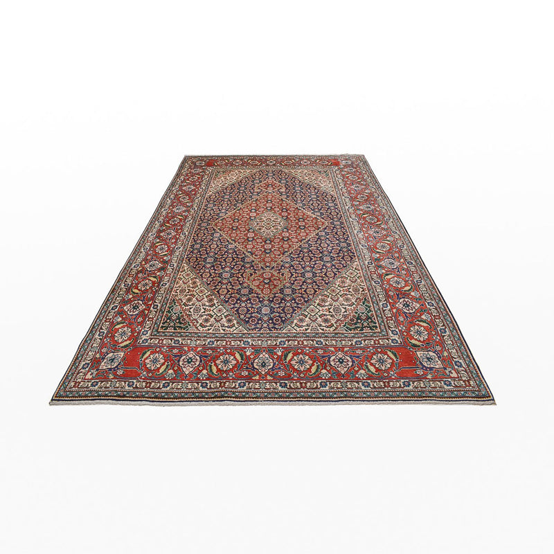 Täbriz - 40 Raj Teppich 199x303cm - Perserteppich - dunkelrot