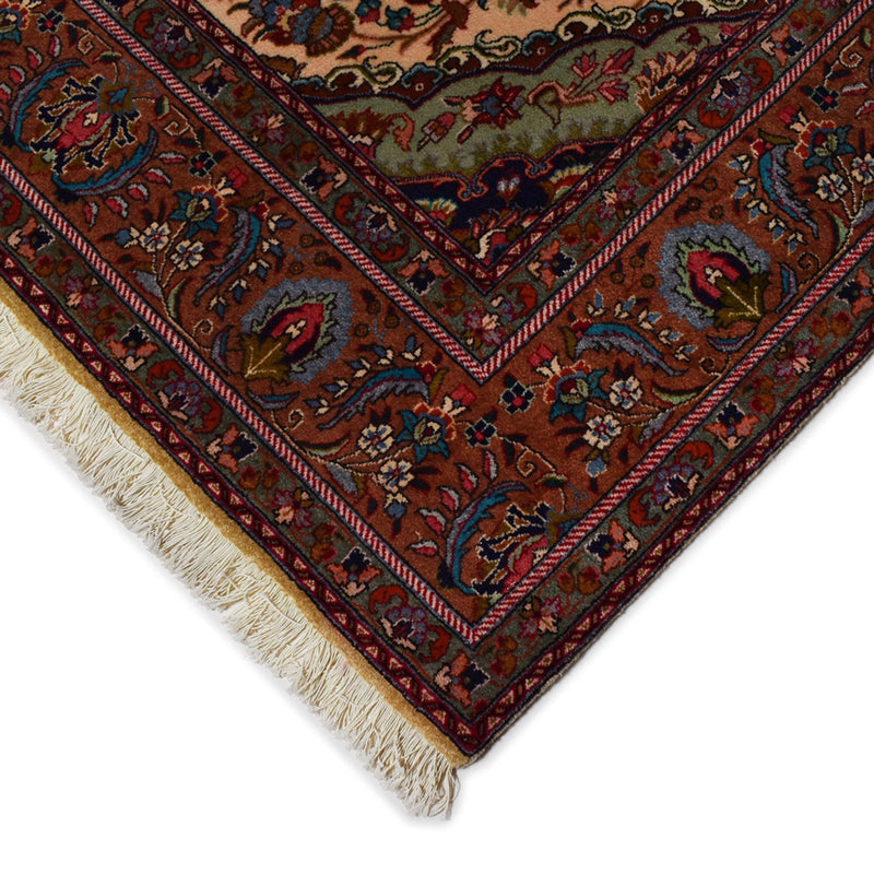 Täbriz - 40 Raj Teppich 206x312cm - Perserteppich - dunkelbeige