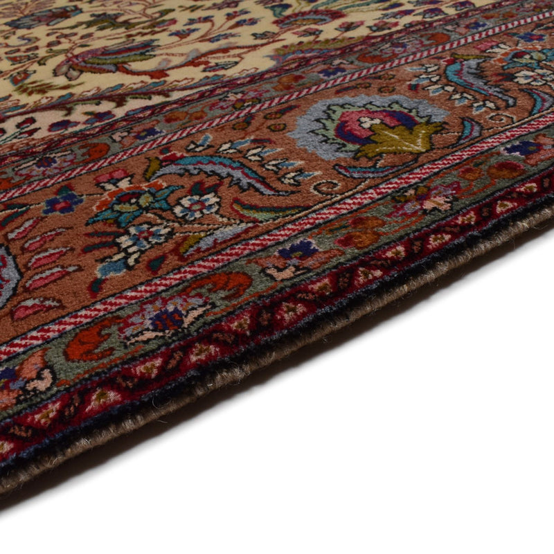 Täbriz - 40 Raj Teppich 206x312cm - Perserteppich - dunkelbeige
