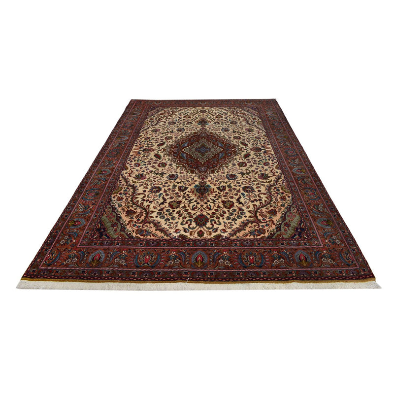 Täbriz - 40 Raj Teppich 206x312cm - Perserteppich - dunkelbeige