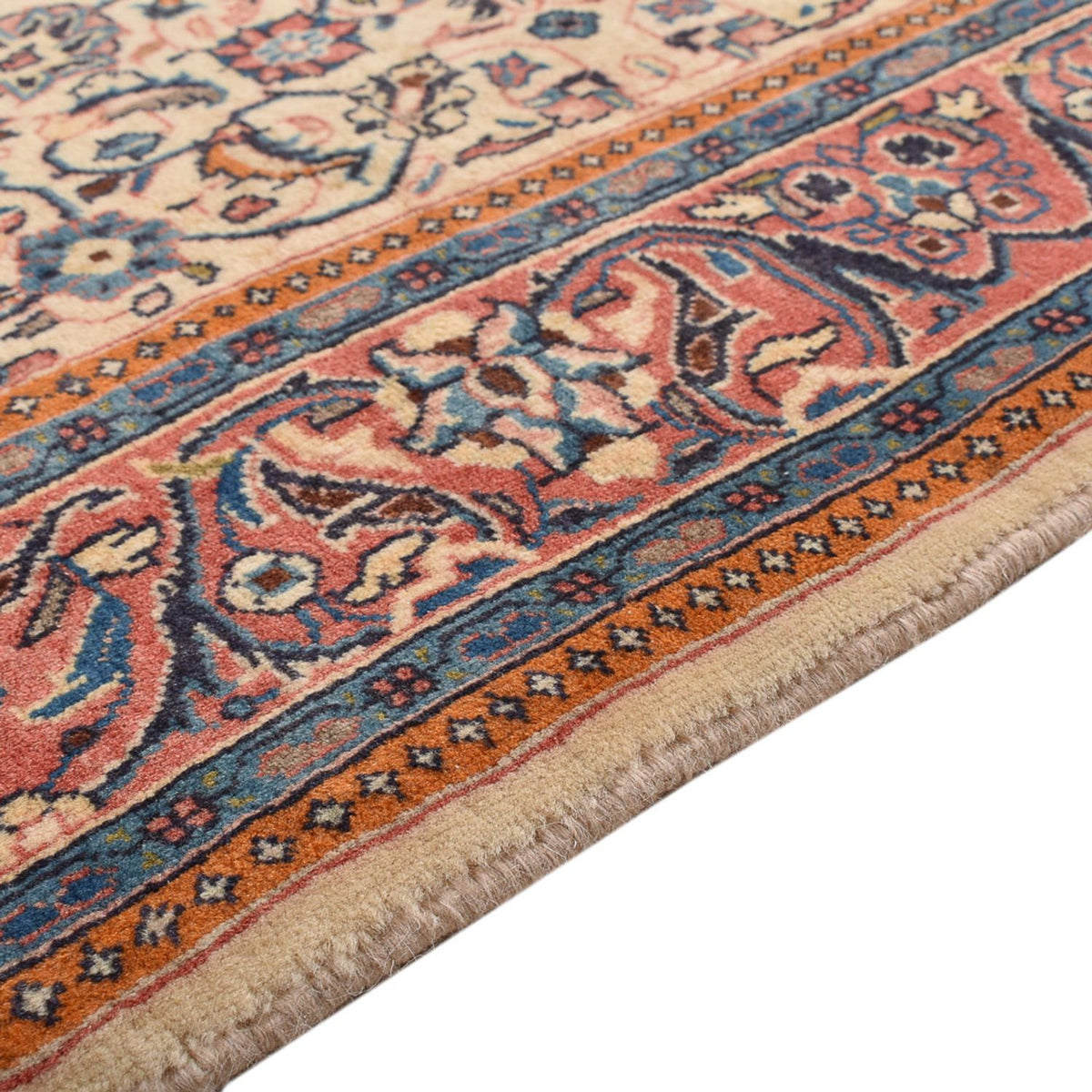 Hamadan Teppich 129x226cm - Perserteppich - hellbeige