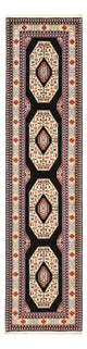 Täbriz - 60 Raj Teppich 75x305cm - Perserteppich - dunkelblau