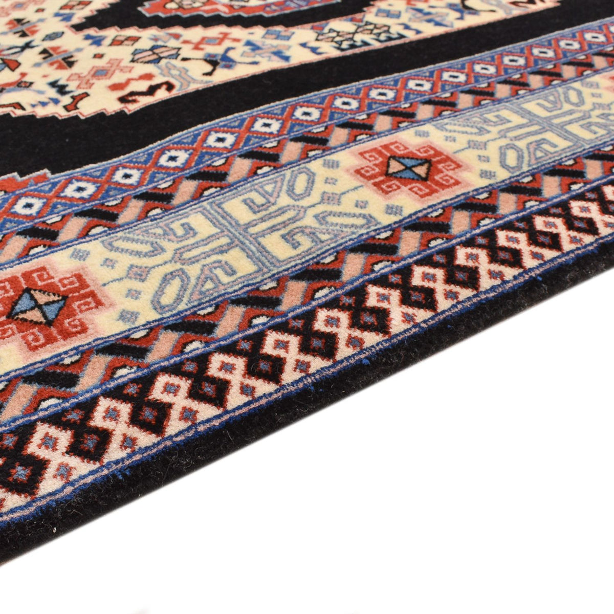 Täbriz - 60 Raj Teppich 75x305cm - Perserteppich - dunkelblau