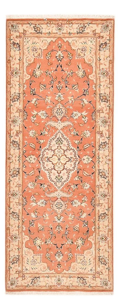 Täbriz - 50 Raj Teppich 80x203cm - Perserteppich - hellrot