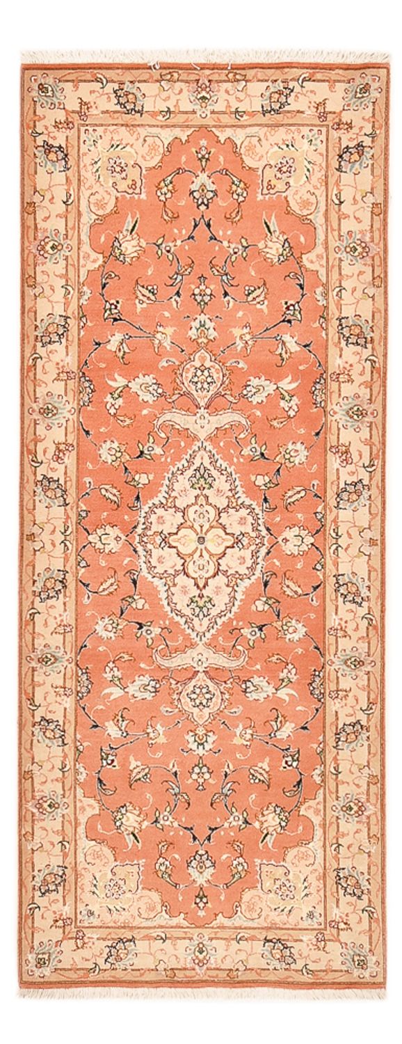 Täbriz - 50 Raj Teppich 80x203cm - Perserteppich - hellrot
