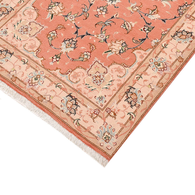 Täbriz - 50 Raj Teppich 80x203cm - Perserteppich - hellrot