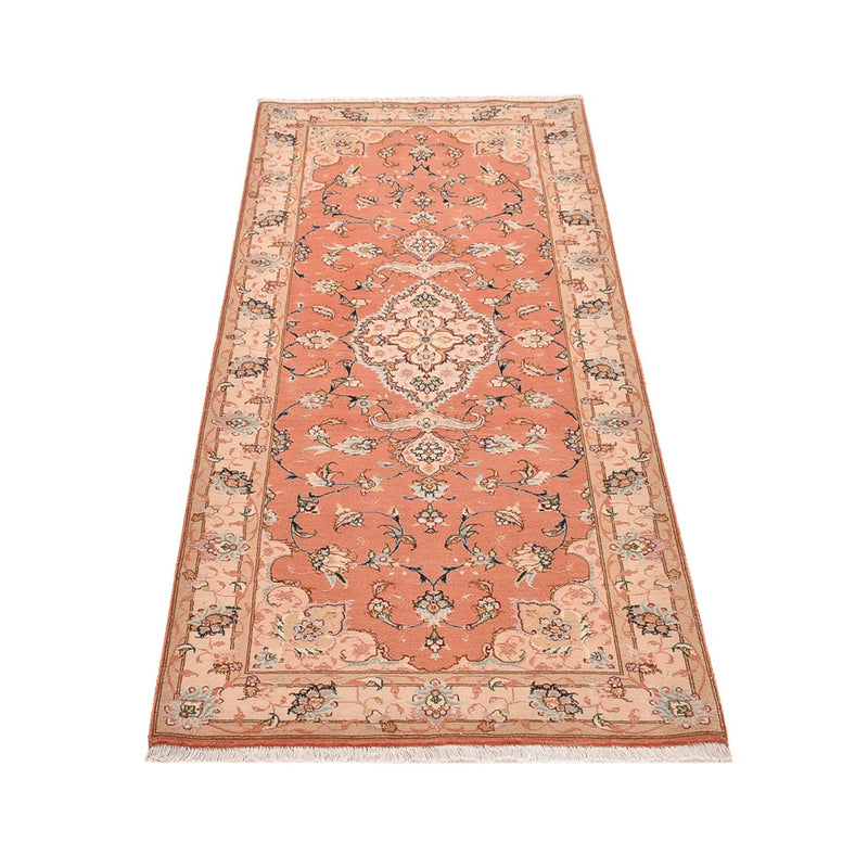 Täbriz - 50 Raj Teppich 80x203cm - Perserteppich - hellrot