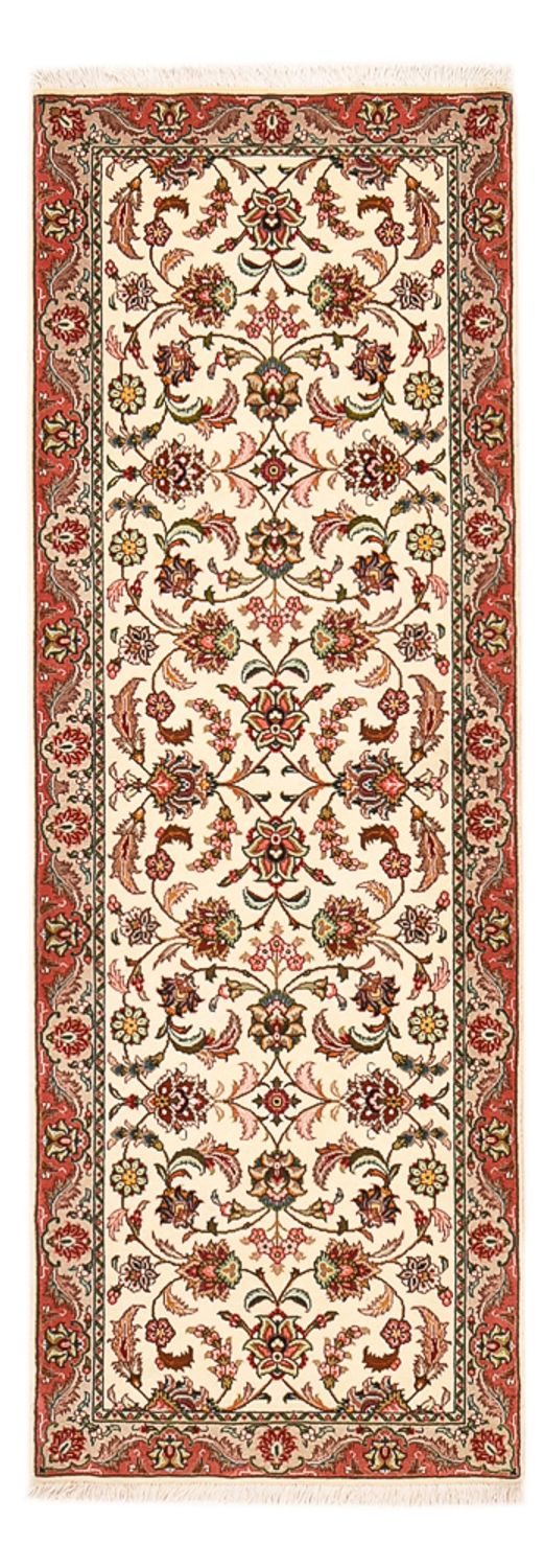 Täbriz - 50 Raj Teppich 71x202cm - Perserteppich - creme