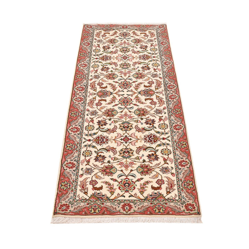 Täbriz - 50 Raj Teppich 71x202cm - Perserteppich - creme