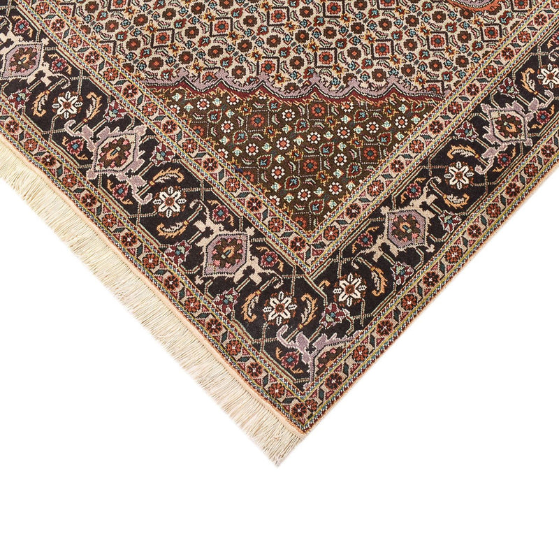 Täbriz - 40 Raj Teppich 198x203cm - Perserteppich - hellbraun