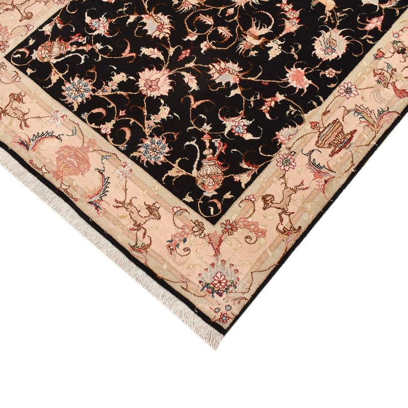 Täbriz - 50 Raj Teppich 100x204cm - Perserteppich - dunkelblau