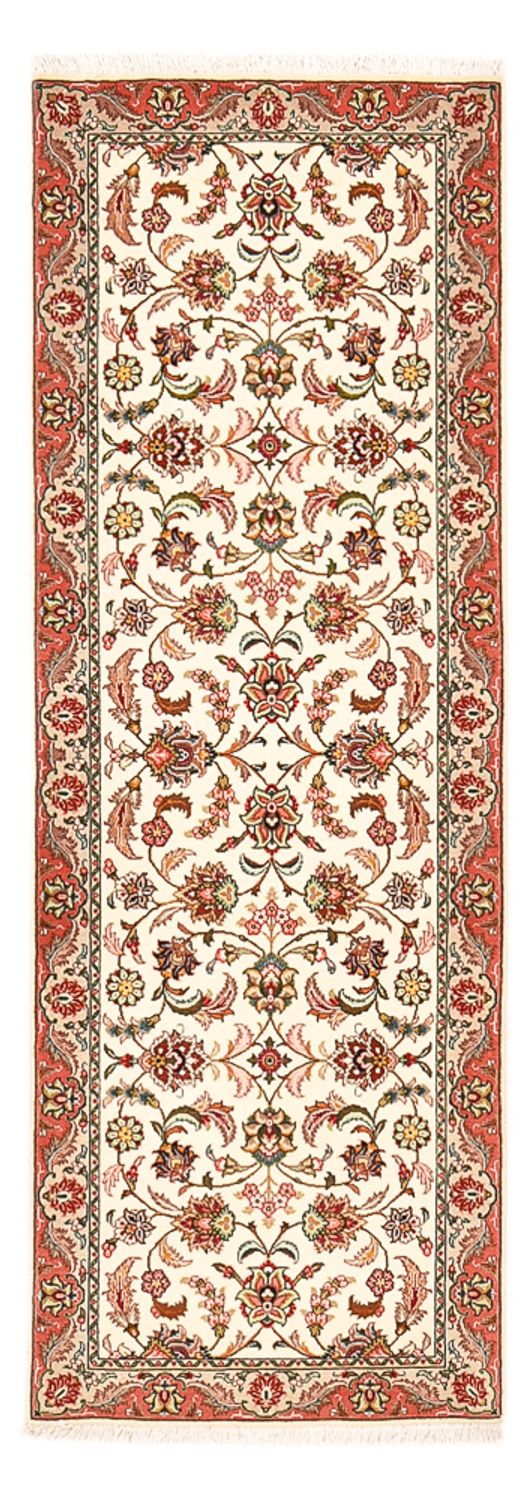Täbriz - 50 Raj Teppich 69x202cm - Perserteppich - creme