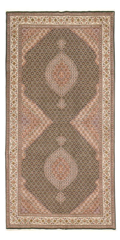 Täbriz - 60 Raj Teppich 203x404cm - Perserteppich - sand