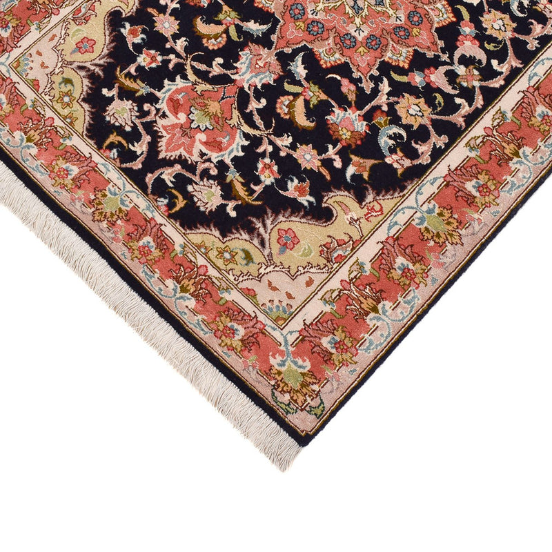 Täbriz - 60 Raj Teppich 74x308cm - Perserteppich - dunkelblau