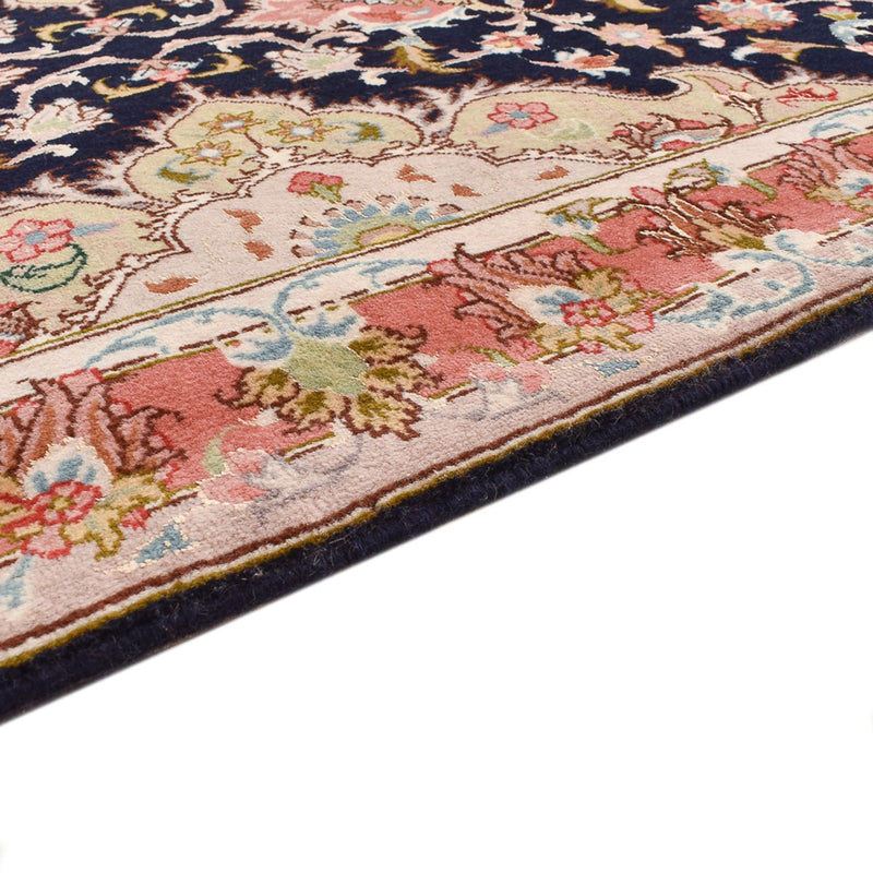 Täbriz - 60 Raj Teppich 74x308cm - Perserteppich - dunkelblau